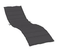 vidaXL Coussin de Chaise Longue Anthracite mélangé 200x50x4 cm Tissu