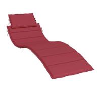 vidaXL Coussin de Chaise Longue, Coussin de Bain de Soleil, Coussins de Transat, Coussin pour Chaise de Jardin Patio Extérieur Arrière-Cour, Rouge Bordeaux 186x58x3 cm Tissu Oxford