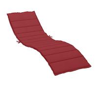 vidaXL Coussin de Chaise Longue, Coussin de Bain de Soleil, Coussins de Transat, Coussin pour Chaise de Jardin Patio Extérieur Arrière-Cour, Rouge Bordeaux 200x50x3 cm Tissu Oxford