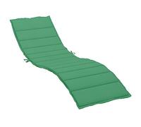 vidaXL Coussin de Chaise Longue, Coussin de Bain de Soleil, Coussins de Transat, Coussin pour Chaise de Jardin Patio Extérieur Arrière-Cour, Vert 200x60x3 cm Tissu Oxford