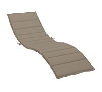 vidaXL Coussin de Chaise Longue, Coussin de Bain de Soleil, Coussins de Transat, Coussin pour Chaise de Jardin Patio Extérieur Arrière-Cour, Taupe 200x50x3 cm Tissu Oxford