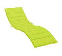 vidaXL Coussin de Chaise Longue, Coussin de Bain de Soleil, Coussins de Transat, Coussin pour Chaise de Jardin Patio Extérieur Arrière-Cour, Vert Vif 200x70x3 cm Tissu Oxford