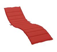 vidaXL Coussin de Chaise Longue, Coussin de Bain de Soleil, Coussins de Transat, Coussin pour Chaise de Jardin Patio Extérieur Arrière-Cour, Rouge 200x50x3 cm Tissu Oxford