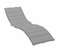 vidaXL Coussin de Chaise Longue, Coussin de Bain de Soleil, Coussins de Transat, Coussin pour Chaise de Jardin Patio Extérieur Arrière-Cour, Gris 200x50x3 cm Tissu Oxford