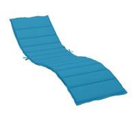 vidaXL Coussin de Chaise Longue, Coussin de Bain de Soleil, Coussins de Transat, Coussin pour Chaise de Jardin Patio Extérieur Arrière-Cour, Bleu 200x50x3 cm Tissu Oxford
