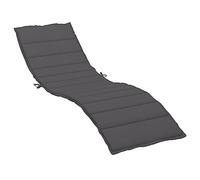 vidaXL Coussin de Chaise Longue, Coussin de Bain de Soleil, Coussins de Transat, Coussin pour Chaise de Jardin Patio Extérieur Arrière-Cour, Anthracite 200x50x3 cm Tissu Oxford