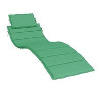 vidaXL Coussin de Chaise Longue, Coussin de Bain de Soleil, Coussins de Transat, Coussin pour Chaise de Jardin Patio Extérieur Arrière-Cour, Vert 186x58x3 cm Tissu Oxford