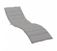 vidaXL Coussin de Chaise Longue, Coussin de Bain de Soleil, Coussins de Transat, Coussin pour Chaise de Jardin Patio Extérieur Arrière-Cour, Gris 200x50x3 cm Tissu Oxford