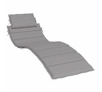 vidaXL Coussin de chaise longue 186x58x4 cm tissu oxford gris