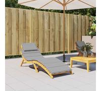 vidaXL Coussin de chaise longue gris 186x58x4 cm tissu oxford