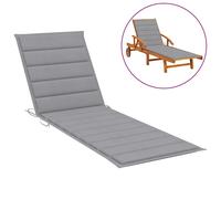 Vidaxl Coussin De Chaise Longue Gris 200x50x3 Cm Tissu