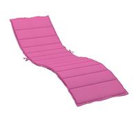vidaXL Coussin de Chaise Longue, Matelas de Bain de Soleil Anti-Glissement, Décoration Jardin Terrasse Patio Extérieur, Rose Tissu Oxford