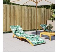 vidaXL Coussin de chaise longue 361396 – motif de feuilles, tissu Oxford, 200 x 50 x 4 cm