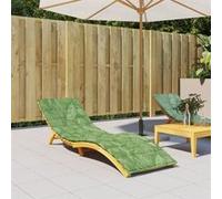 vidaXL Coussin de chaise longue / bain de soleil anti-glissement motif feuilles tissu Oxford