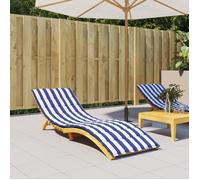 vidaXL Coussin de chaise longue rayures bleues-blanches tissu oxford 361399