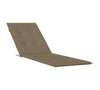 vidaXL Coussin de Chaise Longue Taupe mélangé (75+105) x 50 x 4 cm Tissu, Coussin de Chaise de terrasse, Coussin de Chaise, Coussin de siège, Coussin