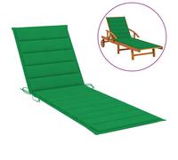 Vidaxl Coussin De Chaise Longue Vert 200x70x3 Cm Tissu