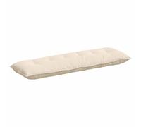 vidaXL Coussin de Dos Beige 160 x 50 cm Tissu en Microfibre, Salon, Coussin Contemporain, Oreiller rectangulaire, Housses Amovibles, Confort Indoor, relaxez-Vous Bien