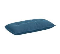 vidaXL Coussin de dos rectangulaire 100 x 50 cm Velours côtelé, housse amovible, bleu