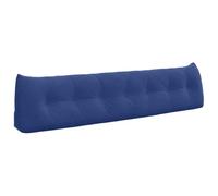 vidaXL Coussin de Dos Bleu Police 200 x 24 x 50 cm Velours, Coussin en Velours Contemporain pour Le Salon, Housse Amovible, Soutien Lombaire, déco Textile Cozy