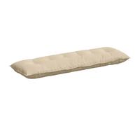 vidaXL Coussin de Dos Crème 160 x 50 cm Tissu en Microfibre, Salon, Coussin Contemporain, Oreiller rectangulaire, Housses Amovibles, Confort Indoor, relaxez-Vous Bien