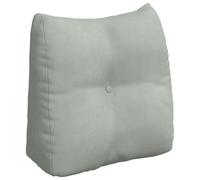 vidaXL Coussin de Dos Gris Clair 45 x 24 x 50 cm Velours, Coussin en Velours Contemporain pour Le Salon, Housse Amovible, Soutien Lombaire, déco Textile Cozy