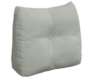 vidaXL Coussin de Dos Gris Clair 60 x 24 x 50 cm Velours