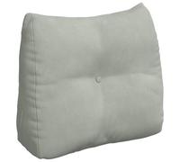 vidaXL Coussin de Dos Gris Clair 60 x 24 x 50 cm Velours, Coussin en Velours Contemporain pour Le Salon, Housse Amovible, Soutien Lombaire, déco Textile Cozy
