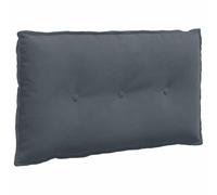 vidaXL Coussin de Dos Gris foncé 80 x 50 cm Tissu en Velours côtelé, Coussin rectangulaire, Housses Amovibles, déco Moelleuse, Oreiller Doux, Confort pour étudier ou Chiller