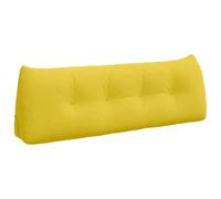 Vidaxl Coussin De Dos Jaune Clair 140 X 24 X 50 Cm Tissu