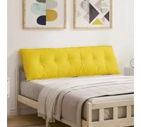 Vidaxl Coussin De Dos Jaune Clair 160 X 19 X 50 Cm Tissu