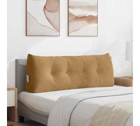 Vidaxl Coussin De Dos Marron 120 X 24 X 50 Cm Velours