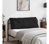 vidaXL Coussin de dos 120 x 50 cm – Microfibre Noir – Housse amovible, Contemporain