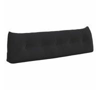 vidaXL Coussin de Dos Noir 160 x 24 x 50 cm Velours, Coussin en Velours Contemporain pour Le Salon, Housse Amovible, Soutien Lombaire, déco Textile Cozy