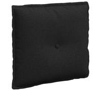 vidaXL Coussin de Dos Noir 50 x 19 x 45 cm Tissu, Salon, Coussin décoratif, Housses Amovibles, Oreiller de Soutien, Textile intérieure, Moelleux