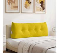 VIDAXL Coussin de dos rectangulaire velours jaune 120 x 24 x 50 cm - soutien ergonomique