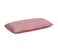 vidaXL Coussin de dos rectangulaire 100 x 50 cm en velours côtelé, housse amovible, rose