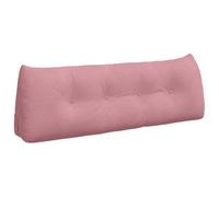 vidaXL Coussin de Dos Rose 140 x 24 x 50 cm Velours, Coussin en Velours Contemporain pour Le Salon, Housse Amovible, Soutien Lombaire, déco Textile Cozy