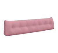 vidaXL Coussin de Dos Rose 200 x 24 x 50 cm Velours, Coussin en Velours Contemporain pour Le Salon, Housse Amovible, Soutien Lombaire, déco Textile Cozy