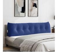 vidaXL Coussin de dos velours bleu 180 x 24 x 50 cm - déhoussable soutien ergonomique