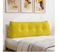 VIDAXL Coussin de dos velours jaune 140 x 24 x 50 cm - soutien ergonomique déhoussable