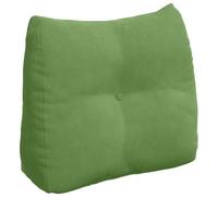 vidaXL Coussin de Dos Vert Clair 60 x 24 x 50 cm Velours, Coussin en Velours Contemporain pour Le Salon, Housse Amovible, Soutien Lombaire, déco Textile Cozy