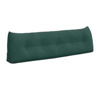 vidaXL Coussin de Dos Vert foncé 160 x 24 x 50 cm Velours, Coussin en Velours Contemporain pour Le Salon, Housse Amovible, Soutien Lombaire, déco Textile Cozy