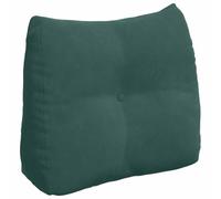 vidaXL Coussin de Dos Vert foncé 60 x 24 x 50 cm Velours, Coussin en Velours Contemporain pour Le Salon, Housse Amovible, Soutien Lombaire, déco Textile Cozy