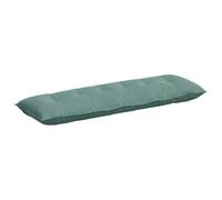 vidaXL Coussin de dos 160 x 50 cm Vert Mer – velours côtelé, housse amovible, moelleux