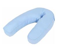vidaXL Coussin de grossesse en forme de J Oreiller de maternité 54x(36-43) cm Bleu