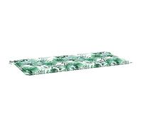vidaXL Coussin de Jardin à Motif de Feuille | Tissu Oxford imperméable | Remplissage en Mousse Confortable | Rectangulaire 100x50x4 cm | Usage intérieur/extérieur | Design antidérapant