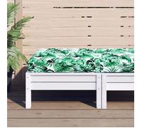 Coussin de palette à motif de feuilles 60x60x9,5 cm tissu