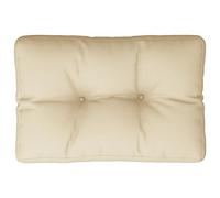 vidaXL Coussin de Palette Beige 50x40x12 cm Tissu