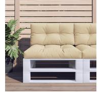 vidaXL Coussin de palette 80 x 40 x 12 cm en tissu beige - Coussin extérieur (360604)